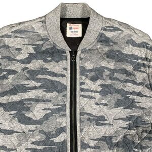 Todd Snyder X Champion Jacket Men's M Camo Gray Quilted Lined Full Zip